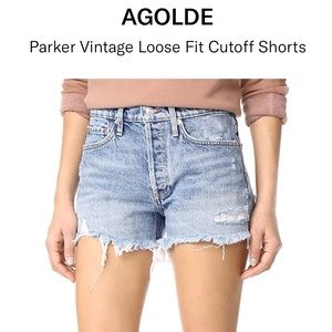 AGOLDE Parker high-waisted shorts. Color: swapmeet